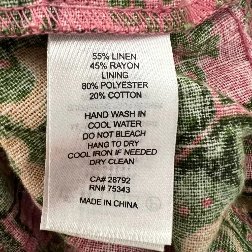 House of Harlow 1960 Linen Blend Halter Dress geometric and floral pattern Small - Picture 8 of 9